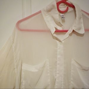 American Apparel Oversized Chiffon Blouse